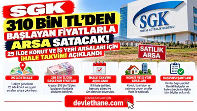 SGK 310 Bin TL'den Başlayan Fiyatlarla Arsa Satacak! 25 İlde Konut ve İş Yeri Arsaları İçin İhale Takvimi Açıklandı