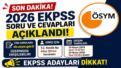 2026 EKPSS Soru ve Cevapları Açıklandı! ÖSYM’den Son Dakika Duyurusu
