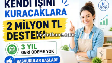 Kendi İşini Kuracaklara 2 Milyon TL Destek! 3 Yıl Geri Ödeme Yok, Başvurular Başladı