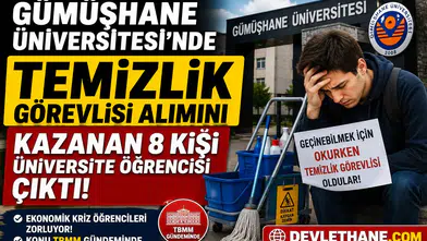 Gümüşhane Üniversitesi’nde Temizlik Görevlisi Kadrosunu Kazanan 8 Kişi Üniversite Öğrencisi Çıktı
