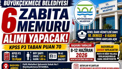 Büyükçekmece Belediyesi 6 Zabıta Memuru Alımı Yapacak! KPSS 70 Şartı ve Başvuru Detayları Açıklandı