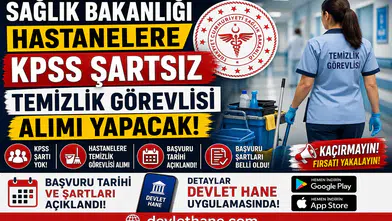 Sağlık Bakanlığı Hastanelere KPSS Şartsız Temizlik Görevlisi Alımı Yapacak! Başvuru Tarihi ve Şartları Açıklandı