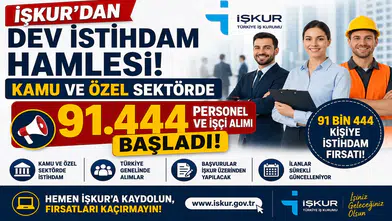 İŞKUR'dan Dev İstihdam Hamlesi: Kamu ve Özel Sektörde 91 Bin 444 Personel ve İşçi Alımı Başladı