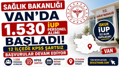 Sağlık Bakanlığı Van'da 1.530 İUP Personel Alımı Başladı! 12 İlçede KPSS Şartsız Başvurular Devam Ediyor