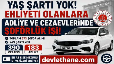 573 Şoför Alımı Yapacak! Yaş Şartı Aranmıyor, Ehliyeti Olanlar İçin Başvurular Başlıyor