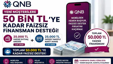 QNB’den Yeni Müşterilere 50 Bin TL’ye Kadar Faizsiz Finansman Desteği! Başvuru Şartları Açıklandı