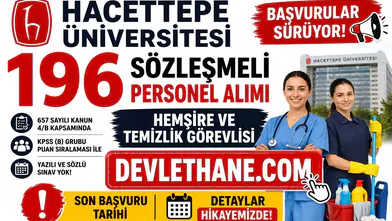 Hacettepe Üniversitesi 196 Sözleşmeli Personel Alımı Sürüyor! Hemşire ve Temizlik Görevlisi İçin Son Başvuru Tarihi