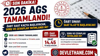 2026 AGS Tamamlandı! ÖABT Saat Kaçta Başlayacak, Soru ve Cevaplar Yayımlandı mı?