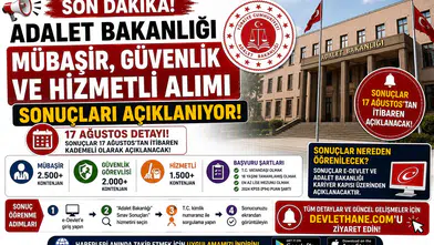 Adalet Bakanlığı Mübaşir, Güvenlik ve Hizmetli Alımı Sonuçları Açıklanıyor! 17 Ağustos Detayı