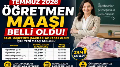 Temmuz 2026 Öğretmen Maaşı Belli Oldu! Zamlı Öğretmen Maaşları Ne Kadar Oldu? İşte Yeni Maaş Tablosu