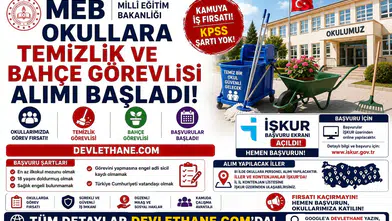 MEB Okullara Temizlik ve Bahçe Görevlisi Alımı Başladı: İŞKUR Başvuru Şartları ve İller