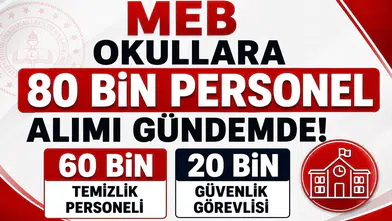 MEB Okullara 80 Bin Personel Alımı Gündemde! 60 Bin Temizlik ve 20 Bin Güvenlik Görevlisi Beklentisi