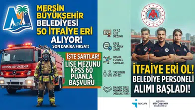 Mersin Büyükşehir Belediyesi 50 İtfaiye Eri Alıyor! Lise Mezunu KPSS 60 Puanla Başvuru