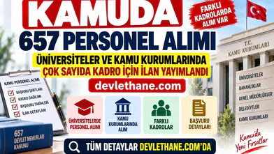 Kamuda 657 Personel Alımı: Üniversiteler ve Kamu Kurumlarında Çok Sayıda Kadro İçin İlan Yayımlandı