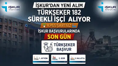 TÜRKŞEKER 182 Sürekli İşçi Alıyor: KPSS Şartı Yok, İŞKUR Başvurularında Son Gün