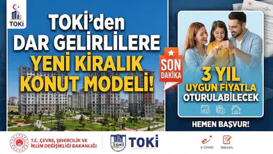 TOKİ’den Dar Gelirlilere Yeni Kiralık Konut Modeli! 3 Yıl Uygun Fiyatla Oturulabilecek