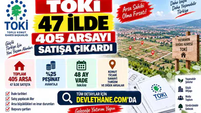 TOKİ 47 İlde 405 Arsayı Satışa Çıkardı: Yüzde 25 Peşinat ve 48 Ay Vade İmkânı