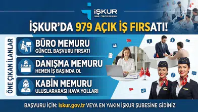 İŞKUR’da 979 Açık İş Fırsatı! Büro Memuru, Danışma Memuru ve Kabin Memuru İlanları Öne Çıktı