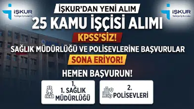 İŞKUR’dan KPSS’siz 25 Kamu İşçisi Alımı: Sağlık Müdürlüğü ve Polisevlerine Başvurular Sona Eriyor