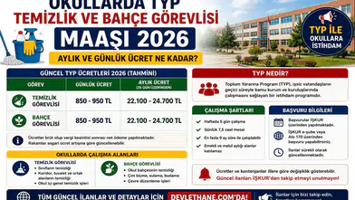 Okullarda TYP Temizlik ve Bahçe Görevlisi Maaşı 2026: Aylık ve Günlük Ücret Ne Kadar?