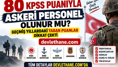 80 KPSS Puanıyla Askeri Personel Olunur mu? Geçmiş Yıllardaki Taban Puanlar Dikkat Çekti