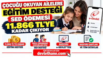 Çocuğu Okuyan Ailelere Eğitim Desteği: SED Ödemesi 11.866 TL’ye Kadar Çıkıyor – Başvuru e-Devlet’ten