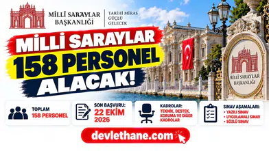 Milli Saraylar 158 personel alımında son gün 22 Ekim: Kadrolar ve sınav aşamaları