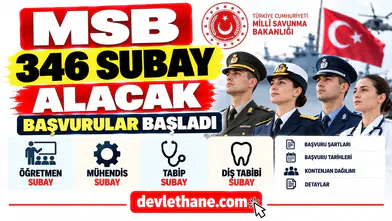MSB 346 Subay Alacak: Öğretmen, Mühendis, Tabip ve Diş Tabibi Başvuruları Başladı