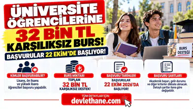 Üniversite Öğrencilerine 32 Bin TL Karşılıksız Burs! Başvurular 22 Ekim'de Başlıyor