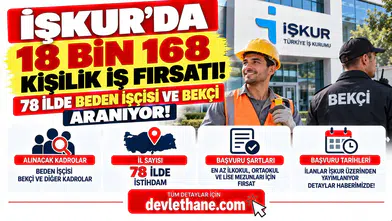 İŞKUR'da 18 Bin 168 Kişilik İş Fırsatı! 78 İlde Beden İşçisi ve Bekçi Aranıyor