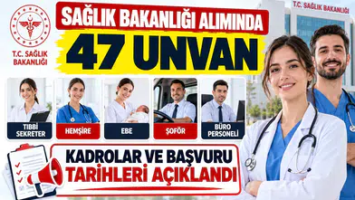 Sağlık Bakanlığı Alımında 47 Unvan: Tıbbi Sekreter, Hemşire, Ebe, Şoför ve Büro Personeli Kadroları