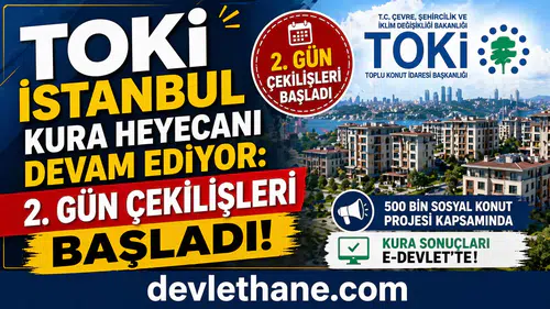 TOKİ İstanbul Kura Heyecanı Devam Ediyor: 2. Gün Çekilişleri Başladı