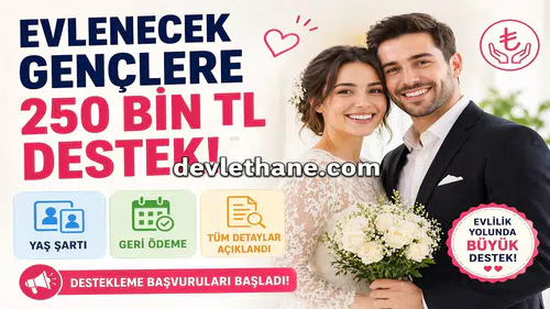 Evlenecek Gençlere 250 Bin TL Destek! Yaş Şartı, Geri Ödeme ve Tüm Detaylar Açıklandı