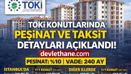 TOKİ Konutlarında Yeni Ödeme Planı Açıklandı! Peşinat ve Taksitler Netleşti