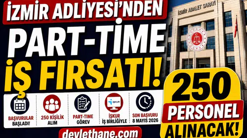 İzmir Adliyesi’nden Part-Time İş Fırsatı! 250 Personel Alımı Başladı