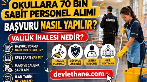 Okullara 70 Bin Sabit Personel Alımı Nasıl Yapılacak? Valilik İhale Sistemi Detayları Ortaya Çıktı