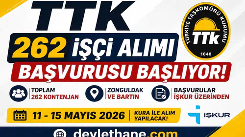TTK 262 Daimi İşçi Alımı Başlıyor! İŞKUR Başvuruları İçin Tarihler Açıklandı
