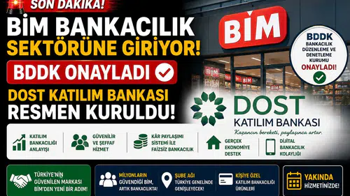 BİM Bankacılık Sektörüne Giriyor! BDDK Onayladı, Dost Katılım Bankası Resmen Kuruldu