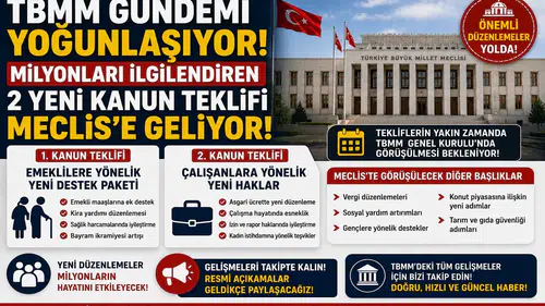 TBMM Gündemi Yoğunlaşıyor! Milyonları İlgilendiren 2 Yeni Kanun Teklifi Meclis’e Geliyor