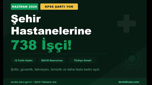 Haziran Müjdesi: Şehir Hastanelerine KPSS Şartı Olmadan 738 İşçi Alınıyor