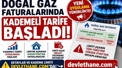 Doğal Gaz Faturalarında Kademeli Tarife Başladı! Limiti Aşanın Tüm Tüketimi Yüksek Fiyattan Hesaplanacak