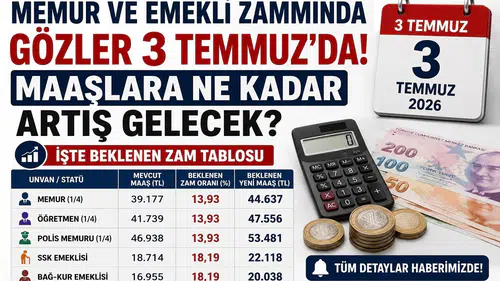 Memur ve Emekli Zammında Gözler 3 Temmuz'da! Maaşlara Ne Kadar Artış Gelecek? İşte Beklenen Zam Tablosu