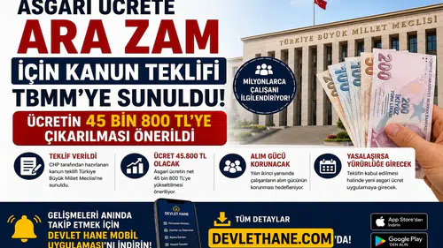 Asgari Ücrete Ara Zam İçin Kanun Teklifi TBMM'ye Sunuldu! Ücretin 45 Bin 800 TL'ye Çıkarılması Önerildi