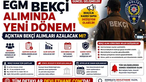 EGM Bekçi Alımında Yeni Dönem: Açıktan Bekçi Alımları Azalacak mı?
