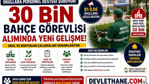 Okullara 30 Bin Bahçe Görevlisi Alımında Yeni Gelişme: Okul ve Kontenjan Çalışmaları Tamamlanıyor