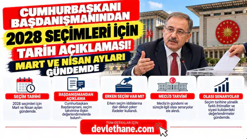 Cumhurbaşkanı Başdanışmanından 2028 Seçimleri İçin Tarih Açıklaması! Mart ve Nisan Ayları Gündemde