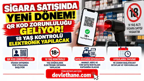 Sigara Satışında Yeni Dönem! QR Kod Zorunluluğu Geliyor: 18 Yaş Kontrolü Elektronik Yapılacak
