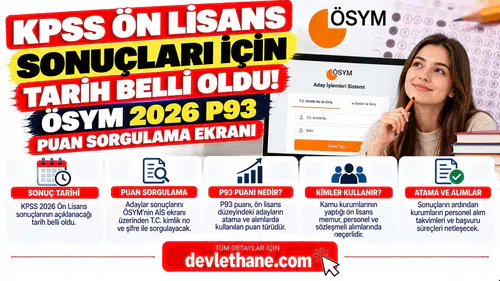 KPSS Ön Lisans Sonuçları İçin Tarih Belli Oldu! ÖSYM 2026 P93 Puan Sorgulama Ekranı