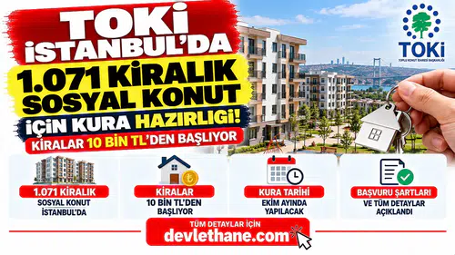 TOKİ İstanbul'da 1.071 Kiralık Sosyal Konut İçin Kura Hazırlığı! Kiralar 10 Bin TL'den Başlıyor