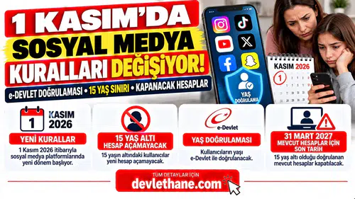 1 Kasım'da Sosyal Medya Kuralları Değişiyor! e-Devlet Doğrulaması, 15 Yaş Sınırı ve Kapanacak Hesaplar